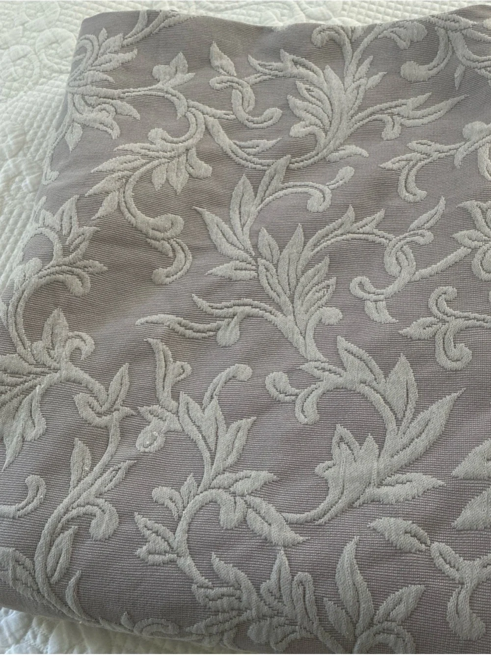 Vtg JCPenney Home Queen Matelasse Quilt Coverlet  Violet Lavender Woven Cotton